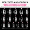 image:imageMelodySusie Medium Oval Round X Nail Tips  16 Sizes 160 Pcs PreShaped Soft Gel Half Matte Full Cover Clear Acrylic Press on Nails for DIY Extension amp Salon UseLongLasting ManicureMedium Oval Round