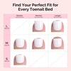 image:imageMelodySusie Medium Oval Round X Nail Tips  16 Sizes 160 Pcs PreShaped Soft Gel Half Matte Full Cover Clear Acrylic Press on Nails for DIY Extension amp Salon UseLongLasting ManicurePure White Square