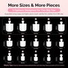 image:imageMelodySusie Medium Oval Round X Nail Tips  16 Sizes 160 Pcs PreShaped Soft Gel Half Matte Full Cover Clear Acrylic Press on Nails for DIY Extension amp Salon UseLongLasting ManicurePure White Square