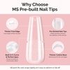 image:imageMelodySusie Medium Oval Round X Nail Tips  16 Sizes 160 Pcs PreShaped Soft Gel Half Matte Full Cover Clear Acrylic Press on Nails for DIY Extension amp Salon UseLongLasting ManicureLong Coffin