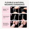 image:imageMelodySusie Medium Oval Round X Nail Tips  16 Sizes 160 Pcs PreShaped Soft Gel Half Matte Full Cover Clear Acrylic Press on Nails for DIY Extension amp Salon UseLongLasting ManicureShort Almond 16sizes