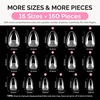 image:imageMelodySusie Medium Oval Round X Nail Tips  16 Sizes 160 Pcs PreShaped Soft Gel Half Matte Full Cover Clear Acrylic Press on Nails for DIY Extension amp Salon UseLongLasting ManicureShort Almond 16sizes