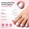 image:imageMelodySusie Medium Oval Round X Nail Tips  16 Sizes 160 Pcs PreShaped Soft Gel Half Matte Full Cover Clear Acrylic Press on Nails for DIY Extension amp Salon UseLongLasting ManicurePure White Square