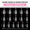 image:imageMelodySusie Medium Oval Round X Nail Tips  16 Sizes 160 Pcs PreShaped Soft Gel Half Matte Full Cover Clear Acrylic Press on Nails for DIY Extension amp Salon UseLongLasting ManicureMedium Stiletto