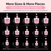 image:imageMelodySusie Medium Oval Round X Nail Tips  16 Sizes 160 Pcs PreShaped Soft Gel Half Matte Full Cover Clear Acrylic Press on Nails for DIY Extension amp Salon UseLongLasting ManicureFrench Tip Square