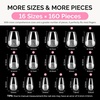 image:imageMelodySusie Medium Oval Round X Nail Tips  16 Sizes 160 Pcs PreShaped Soft Gel Half Matte Full Cover Clear Acrylic Press on Nails for DIY Extension amp Salon UseLongLasting ManicureShort Coffin