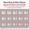image:imageMelodySusie Medium Oval Round X Nail Tips  16 Sizes 160 Pcs PreShaped Soft Gel Half Matte Full Cover Clear Acrylic Press on Nails for DIY Extension amp Salon UseLongLasting ManicureShort Almond