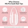 image:imageMelodySusie Medium Oval Round X Nail Tips  16 Sizes 160 Pcs PreShaped Soft Gel Half Matte Full Cover Clear Acrylic Press on Nails for DIY Extension amp Salon UseLongLasting ManicureMedium Almond