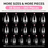 image:imageMelodySusie Medium Oval Round X Nail Tips  16 Sizes 160 Pcs PreShaped Soft Gel Half Matte Full Cover Clear Acrylic Press on Nails for DIY Extension amp Salon UseLongLasting ManicureMedium Almond 16sizes