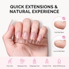 image:imageMelodySusie Medium Oval Round X Nail Tips  16 Sizes 160 Pcs PreShaped Soft Gel Half Matte Full Cover Clear Acrylic Press on Nails for DIY Extension amp Salon UseLongLasting ManicureMedium Square