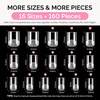image:imageMelodySusie Medium Oval Round X Nail Tips  16 Sizes 160 Pcs PreShaped Soft Gel Half Matte Full Cover Clear Acrylic Press on Nails for DIY Extension amp Salon UseLongLasting ManicureShort Square