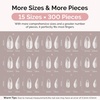 image:imageMelodySusie Medium Oval Round X Nail Tips  16 Sizes 160 Pcs PreShaped Soft Gel Half Matte Full Cover Clear Acrylic Press on Nails for DIY Extension amp Salon UseLongLasting ManicureMedium Almond