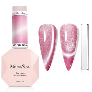 image:imageMelodySusie Jeweliver Cat Eye Gel Nail Polish 05 Fl Oz Brown Glitter Holographic Magnetic Nail Polish with Magnet UV Nail Polish for Nail Art Manicure Salon DIY at Home C68Starry Pink 1602