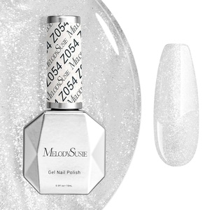 image:imageMelodySusie Light Green Gel Nail Polish05fl oz Nails Soak Off UV LED Bright Apple Green Gel Polish Nail Art Manicure Salon DIY Nail Design Decoration at Home Gift for Women1658APure White Glitterz054