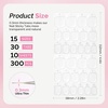 image:imageMelodySusie 450Pcs Strong Hold Nail Adhesive Tabs for Press On Nails  15 Sheets 15 Sizes 03mm Ultra Thin Waterproof Breathable DoubleSided Jelly Nail Glue Stickers Daily Wear and Gentle Removal10 sheets