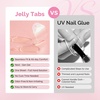 image:imageMelodySusie 450Pcs Strong Hold Nail Adhesive Tabs for Press On Nails  15 Sheets 15 Sizes 03mm Ultra Thin Waterproof Breathable DoubleSided Jelly Nail Glue Stickers Daily Wear and Gentle Removal10 sheets