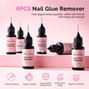 image:imageMelodySusie 6Pcs Nail Glue Remover for Press on Acetone Free Nail Polish Remover MultiFunctional Remover for Nails Tips Gentle Glue Remover for Home Salon 10ML
