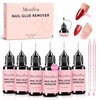 image:imageMelodySusie 6Pcs Nail Glue Remover for Press on Acetone Free Nail Polish Remover MultiFunctional Remover for Nails Tips Gentle Glue Remover for Home Salon 10ML