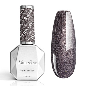 image:imageMelodySusie Thick Purple Pink Gel Nail Polish05fl oz Rose Nails Soak Off UV LED Pretty Pink Gel Polish Gift for Women Nail Art Manicure Salon DIY Nail Design Decoration at HomeA1608Brown Glitterz203