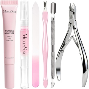 image:imageMelodySusie Cuticle Remover Kit  Cream amp Oil SetCuticle PusherTrimmerand Nail FilePortable allinone for softeningmoisturizingand daily nail care